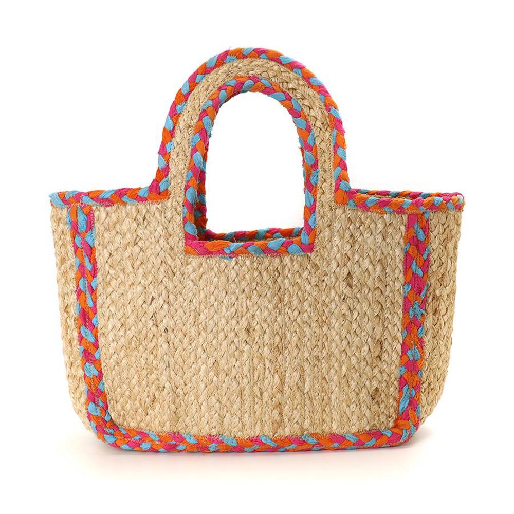 Piece of Mind Jute Shopper with Plaited Trim